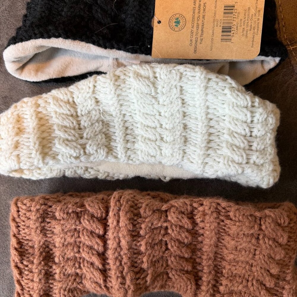 Cozy Cabin 3-piece headband